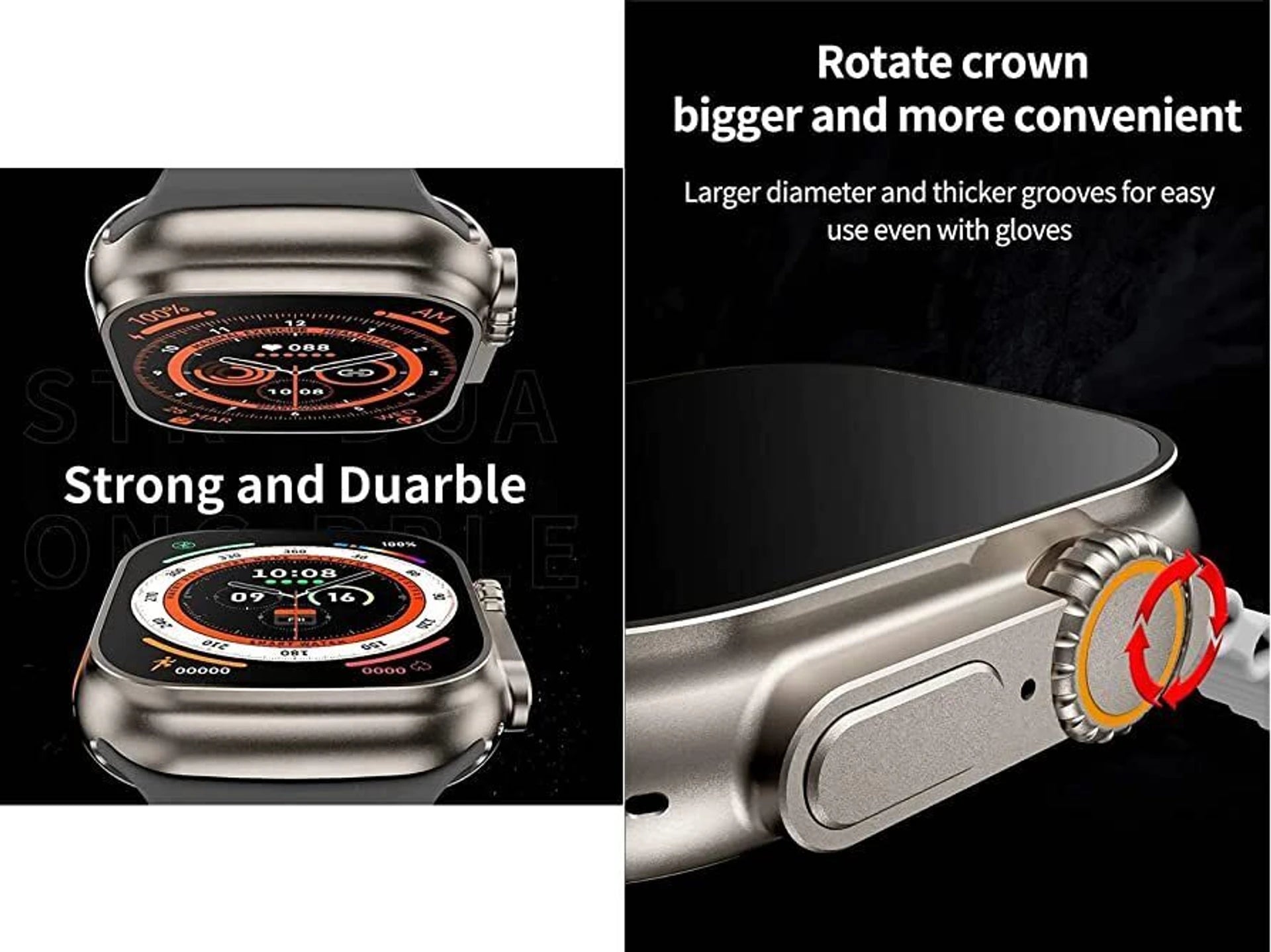 AppIe Smartwatch Series ultra 8 with logo  (7A Quality )